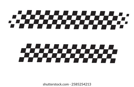 Racing flag vector icon on white background. Checkered flag. start and finish crossed flag. Racing flag.
