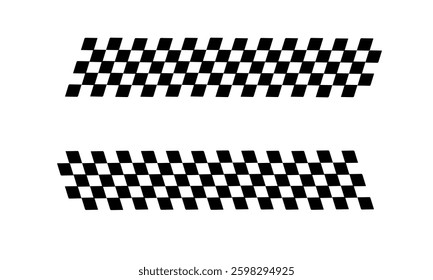 Racing flag vector icon on white background. Checkered flag. start and finish crossed flag. Racing flag.