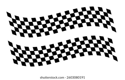 Racing flag vector icon on white background. Checkered flag. start and finish crossed flag. Racing flag.	
