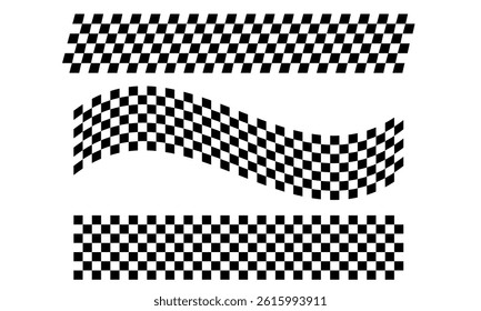 Racing flag vector icon on white background. Checkered flag. start and finish crossed flag. Racing flag.