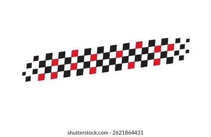 Icono de Vector de la bandera de carreras sobre fondo blanco. Bandera a cuadros. bandera cruzada de inicio y fin. Bandera de carreras.