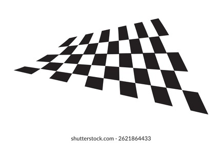 Racing flag vector icon on white background. Checkered flag. start and finish crossed flag. Racing flag.