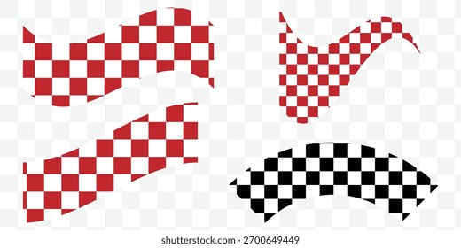 Racing flag vector icon on white background. Checkered flag. start and finish crossed flag. Racing flag. Vector design illustration. eps 10