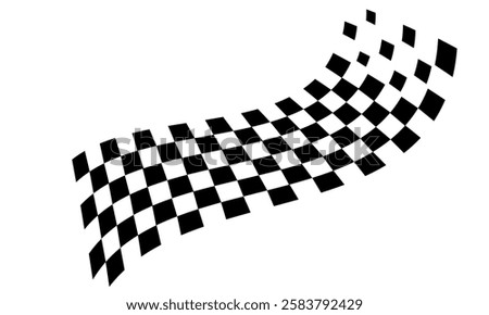 Racing flag vector icon on white background. Checkered flag. start and finish crossed flag. Racing flag.