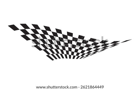 Racing flag vector icon on white background. Checkered flag. start and finish crossed flag. Racing flag.