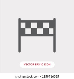 Racing flag vector icon, race symbol