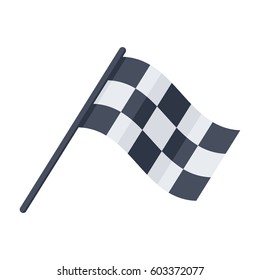 Racing flag, vector illustration in flat style