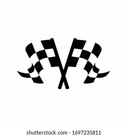 racing flag vector logo, flag logo design