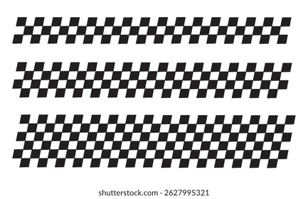 Vector de la bandera de carreras sobre fondo blanco. Bandera a cuadros.