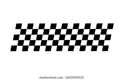 Racing flag vector on white background. Checkered flag.