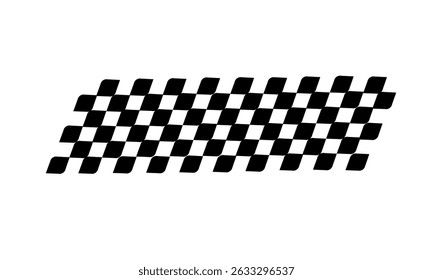 Racing flag vector on white background. Checkered flag.