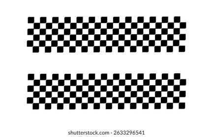 Racing flag vector on white background. Checkered flag.