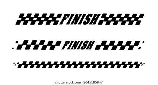 Racing flag vector on white background. Checkered flag.