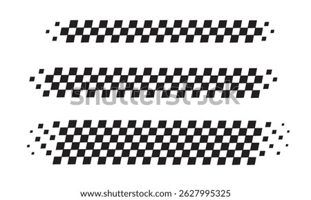 Racing flag vector on white background. Checkered flag.