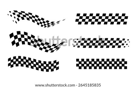 Racing flag vector on white background. Checkered flag.