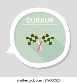 racing flags flat icon with long shadow,eps10