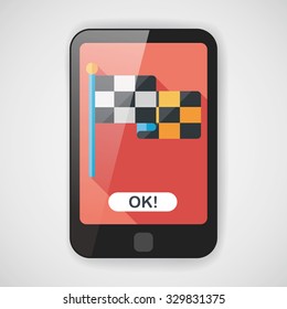 racing flags flat icon with long shadow,eps10