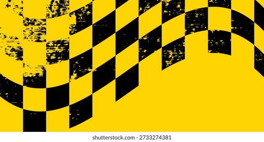 Rennfahnen Grunge karierte Flagge Rennen Hintergrund.
