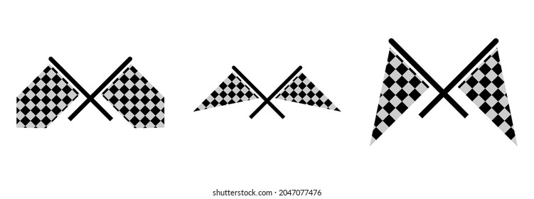 racing flags icon set, racing flags vector set
