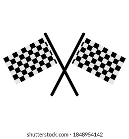 racing flags icon vector symbol