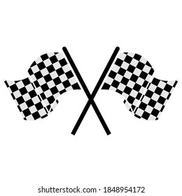 racing flags icon vector symbol