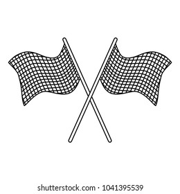 Racing flags isolated