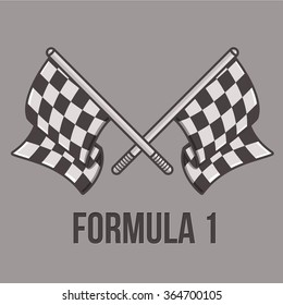 Racing flags isolated on light background. Speed flags for web sites, falyers and printing.