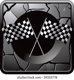 racing flags on interesting web button