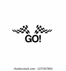 Racing flags vector design