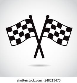 Racing flags. Vector illustration.