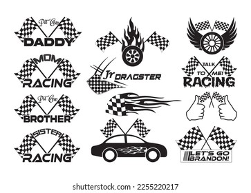 Racing Flags vector For Print, Racing Flags Clipart, Racing Flags vector Illustration