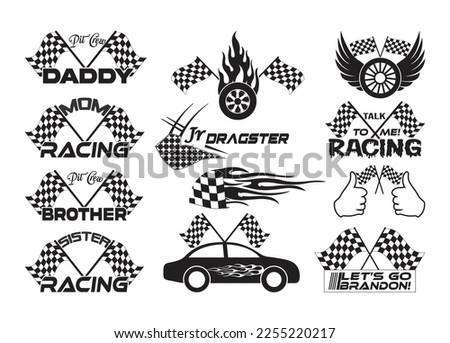 Racing Flags vector For Print, Racing Flags Clipart, Racing Flags vector Illustration