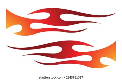 Racing flame car sticker tribal fire flame car decal fire tattoo vector art for car sides and motorcycle tanks