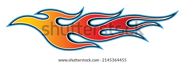 Racing flame car sticker\
tribal flame car decal fire tattoo vector art for car sides and\
motorcycle tanks