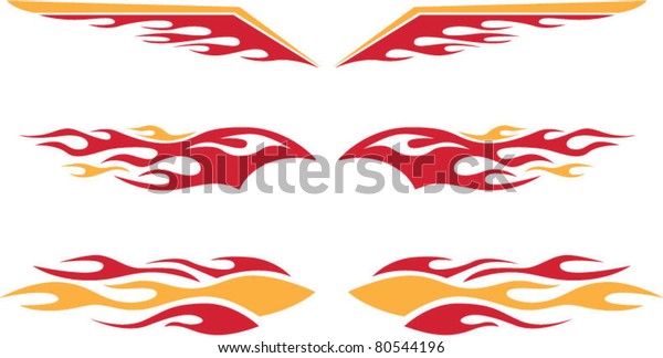 Racing Flames Stock Vector (Royalty Free) 80544196