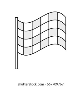 Racing flas isolated