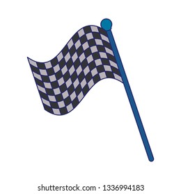 Racing flas isolated symbol blue lines
