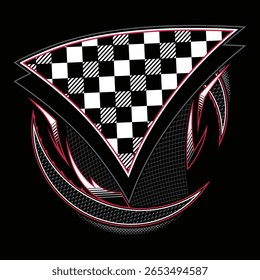 Marco de carreras para Plantilla de diseño de camiseta