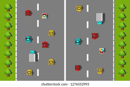 Racing Game ,8 bit Old video game. retro style Background.