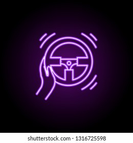 racing game outline icon. Elements of Game development in neon style icons. Simple icon for websites, web design, mobile app, info graphics