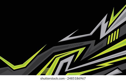 Racing geometry car wrap sticker design background