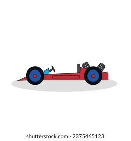 racing gocart isolated on white