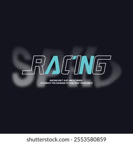 Racing graphic t-shirt and apparel design