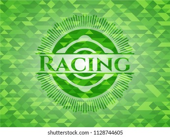 Racing green mosaic emblem