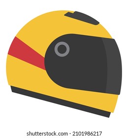 racing helmet flat clipart vector illustration