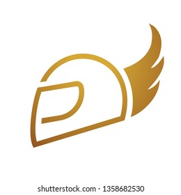 Racing helmet flat icon