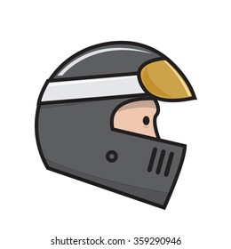 Racing helmet icon