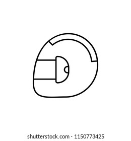 racing helmet icon. Element of motor sport icon for mobile concept and web apps. Thin line racing helmet icon can be used for web and mobile