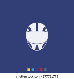 Racing helmet icon. Moto helmet illustration.