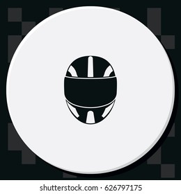 Racing helmet icon. Moto helmet illustration.